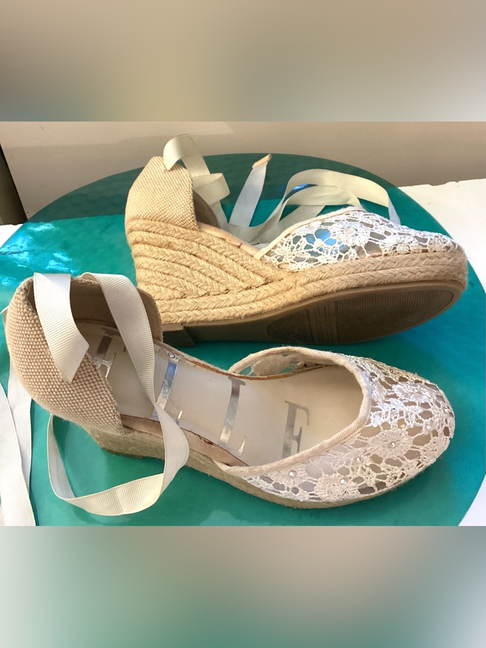 Elle high heel embellished sandals. Size 6 1/2